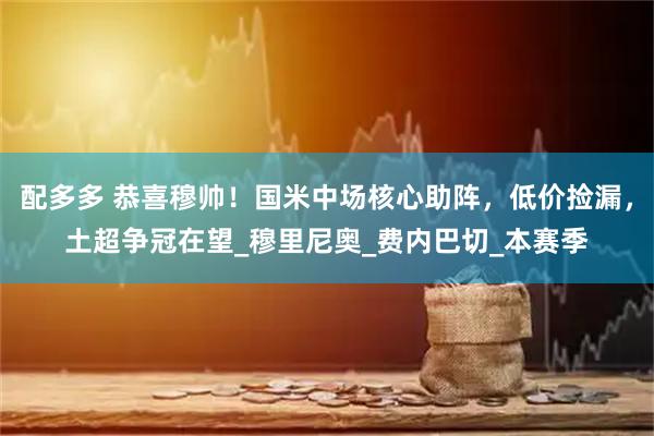 配多多 恭喜穆帅！国米中场核心助阵，低价捡漏，土超争冠在望_穆里尼奥_费内巴切_本赛季